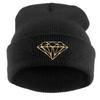 Fashionable Wool Knit Hat with Diamonds Embroidery, Hip-hop Style, Warm and Comfortable for Snowboarding and Running