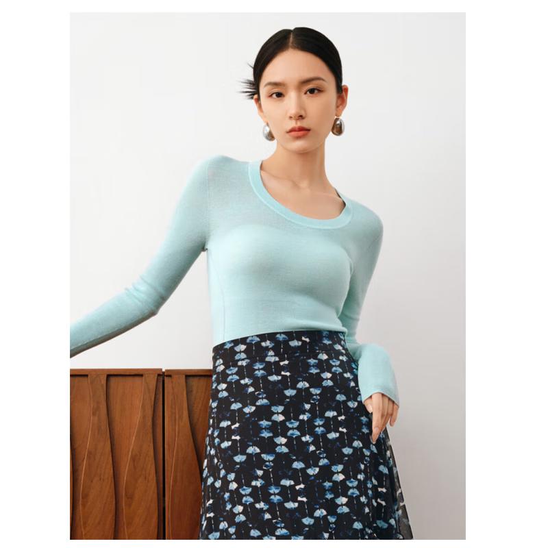 

Jiu Zi·Anna Kou Women s Stylish Machine-Washable 100% Wool Seamless Sweater