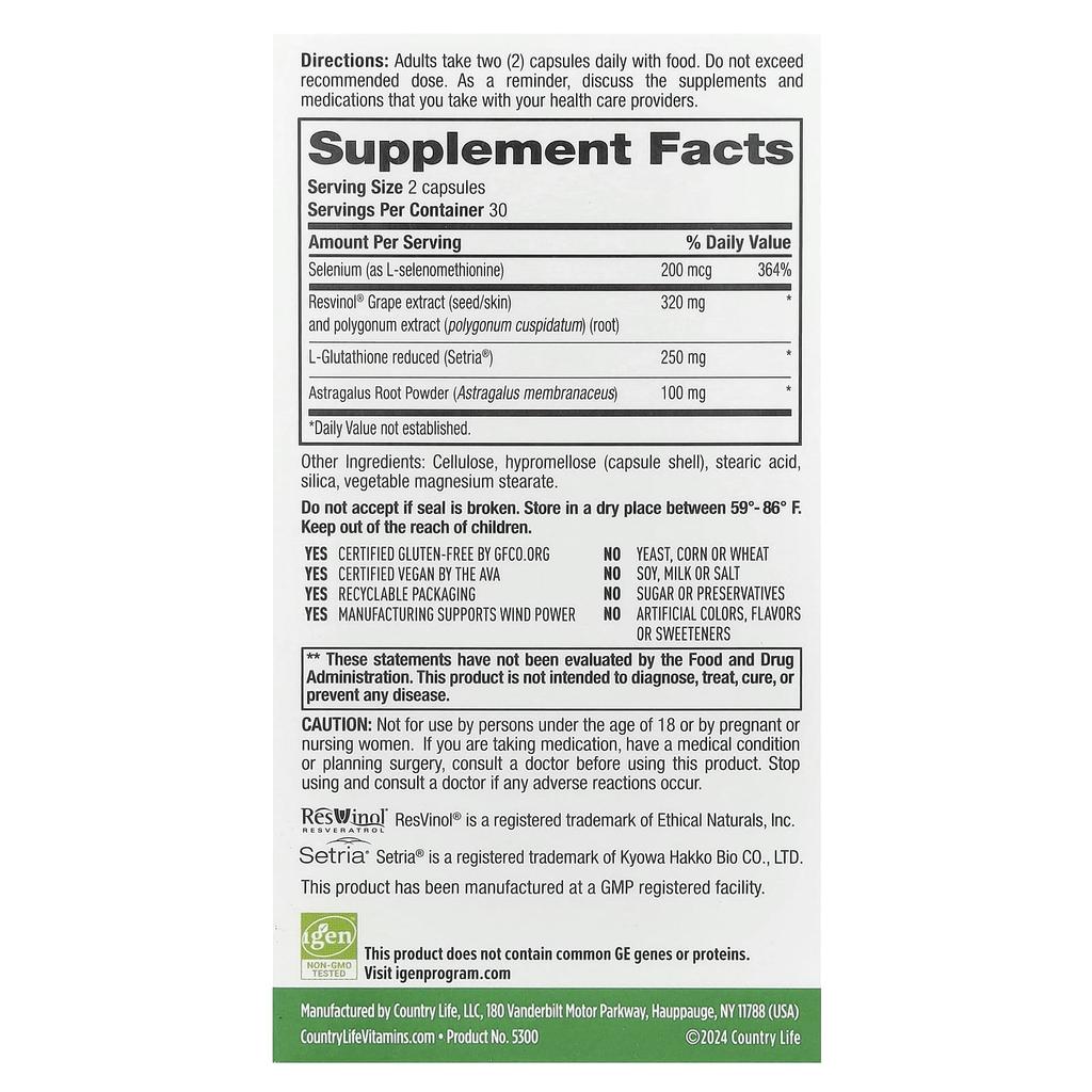 Teorie stárnutí, Podpora telomer, 60 vegetariánských kapslí