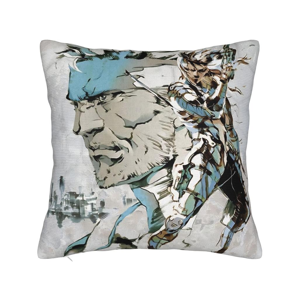 Kopie Von Mgs 2 Metal Gear Solid Raiden Negative Pillow Cover Funny Pillow Case For Living Room Bed Chair Comfy Pillowcases Gift