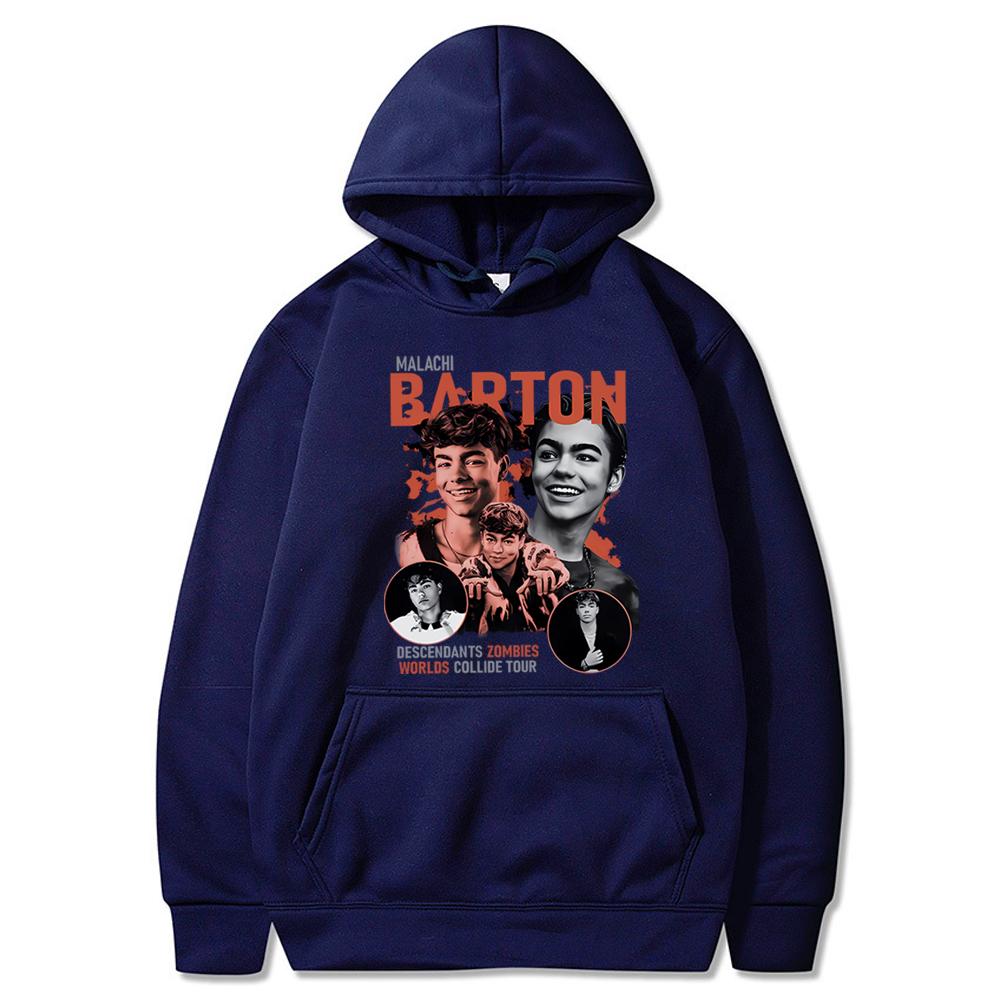 Malachi Barton Hoodie Zombies Descendants Worlds Collide Tour Hooded Sweatshirt Malachi Burton Victor Shirt Retro Hiphop Hoodies