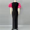 New bandage dress fashionable women's clothing square neck bubble sleeve design sense women's clothing diamond-encrusted evening dress sexy