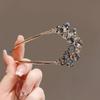High end metal U-shaped hair clip for women, simple hair accessory, braided hair clip, fashionable girl headwear