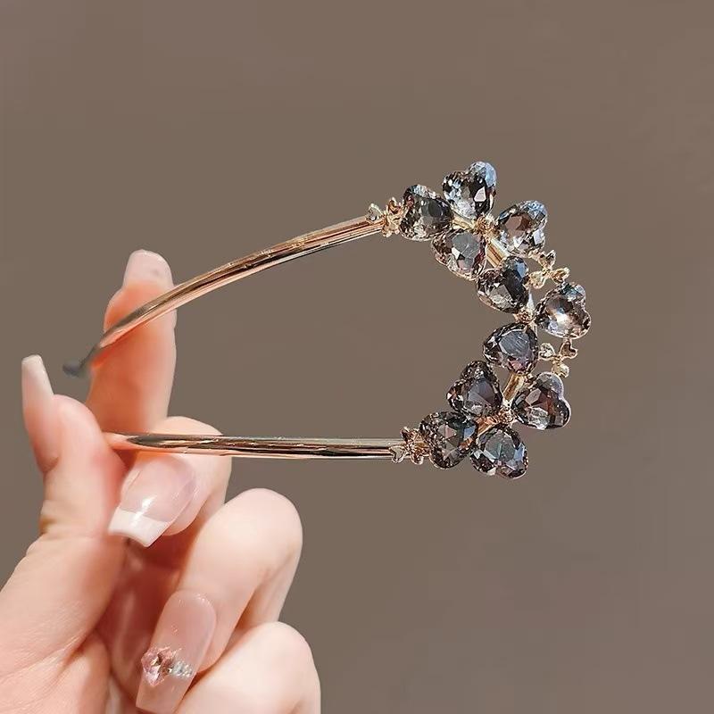 High end metal U-shaped hair clip for women, simple hair accessory, braided hair clip, fashionable girl headwear