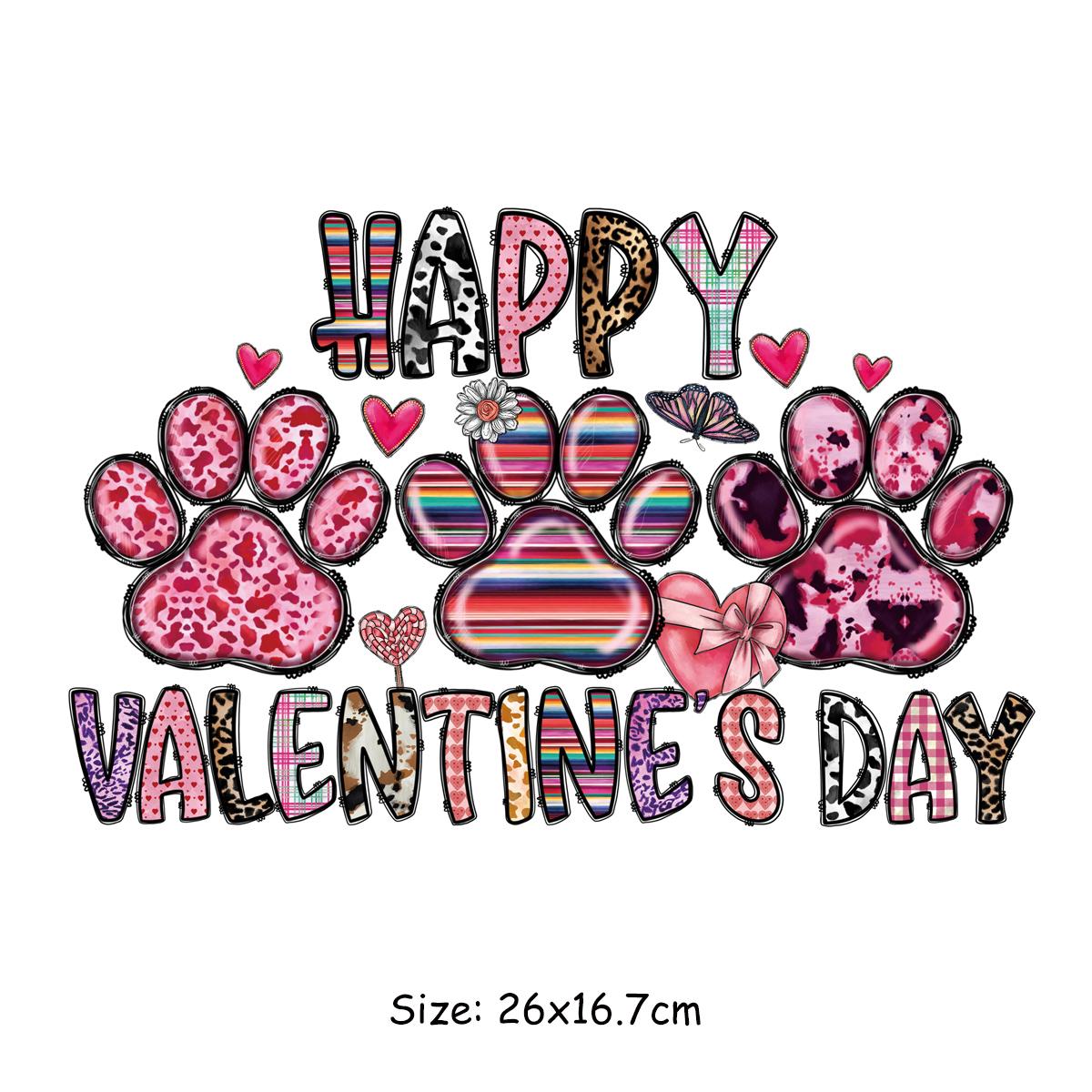 

С Днем Святого Валентина нашивки с буквами в полоску модные джинсы термопресс аппликация аксессуары «сделай сам» наклейка термонаклейки для влюбленных