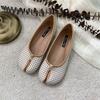 Fashion SUOJIALUN 2025 Autumn Women Flats Ballerina Shoes Fashion Split Toe Flat Ballet Female Casual Slip On Loafer Bot Knot Flats Muje