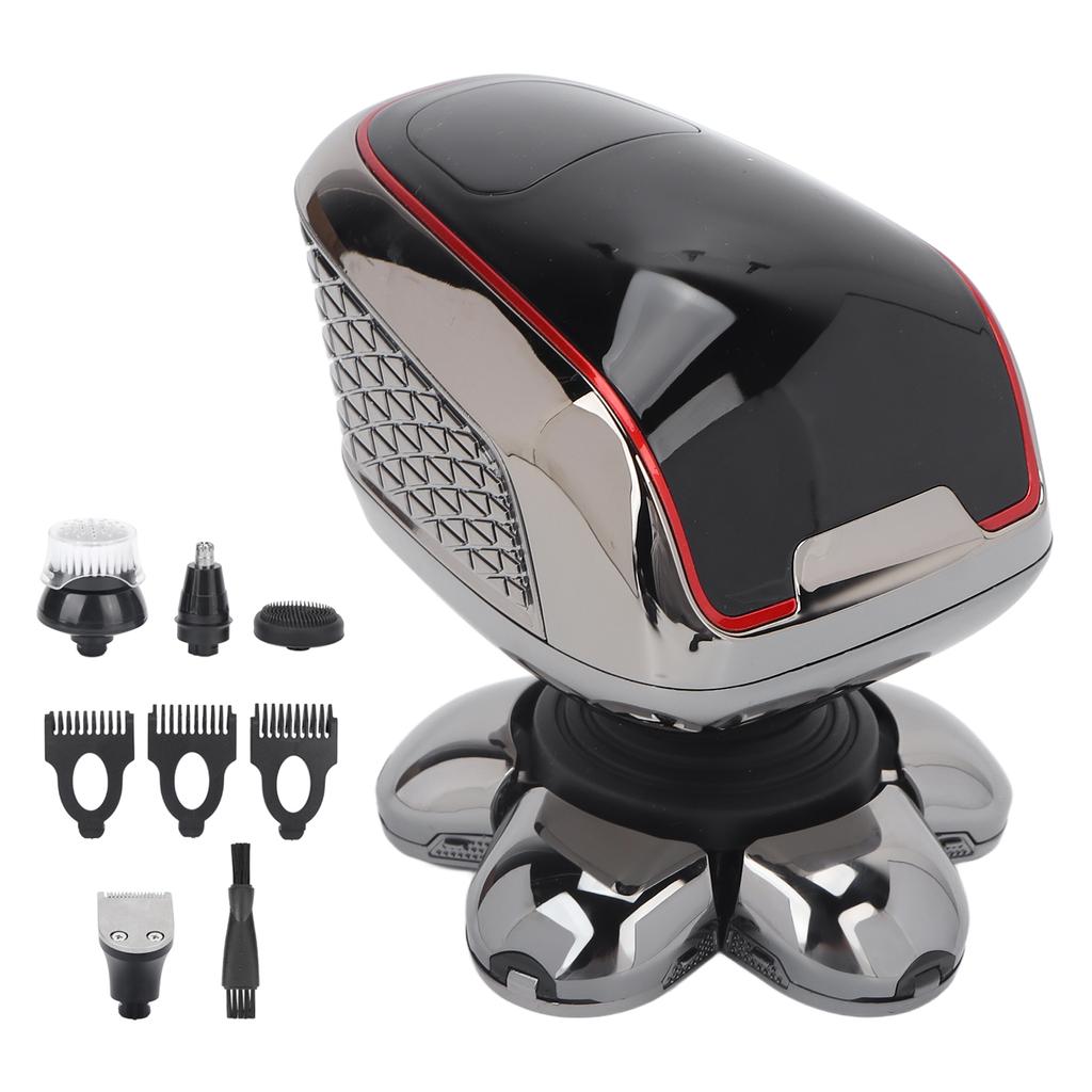 6D Elektrorasierer 5 in 1 Multifunktions-Männer Wiederaufladbarer Glatzenrasierer Haarschneider Pflegeset
