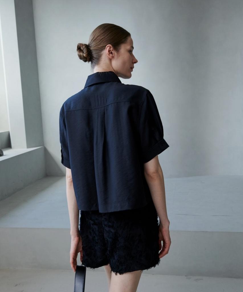 Owaiwai Pocket Tie Shirt Blouse_Black