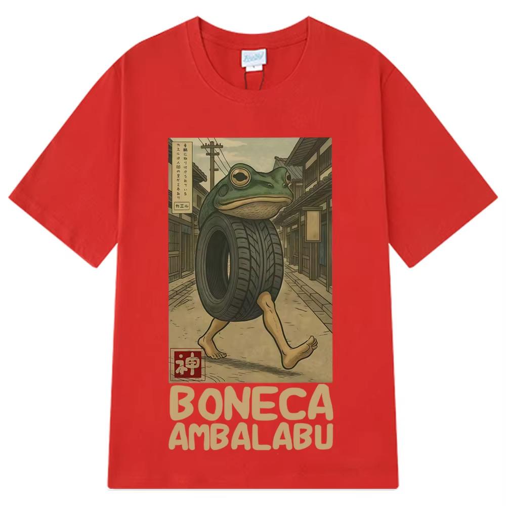 

Boneca Ambalabu Brainrot T-Shirt Funny Ukiyo-E Japanese Art Italian Brainrot Meme Vintage T Shirt Men Women Cotton Loose T-shirt 4XL