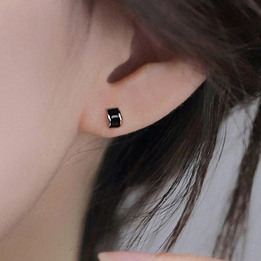 Women's Daily Secret Mini U Earrings Silver Needle