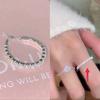 Dopamine Stylish Colorful Zirconia Adjustable Ring For Women With Unique Geometric Design And Colors Eyecatching