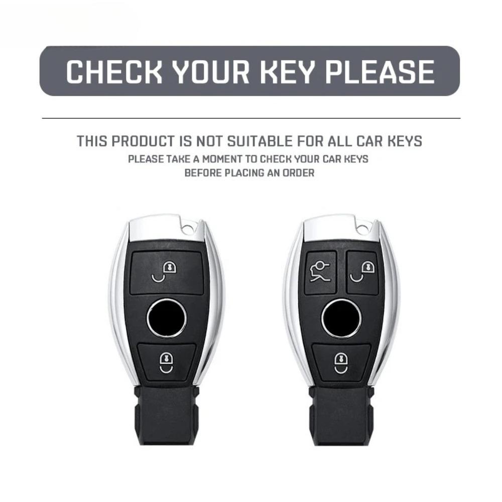 2 3 Buttons Carbon Fiber Car Key Case Cover Fob for Mercedes Benz A B C E Class GLS GLA GLK GLC CLS CLA W204 W205 W212 W463 W176