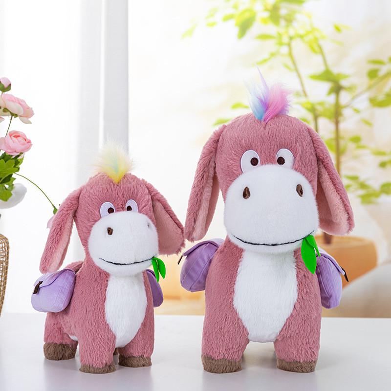 Entzückender Plüsch Esel Rucksack Spielzeug Niedliche Stofftierpuppe Geschenk für Mädchen Geburtstag