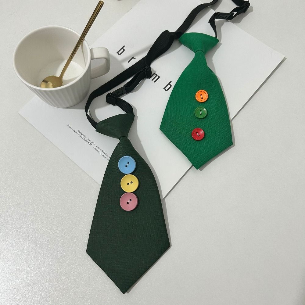 Colorful Buttons Lazy Neckties Dopamine Shirt Tie Creative JK Ties Unisex
