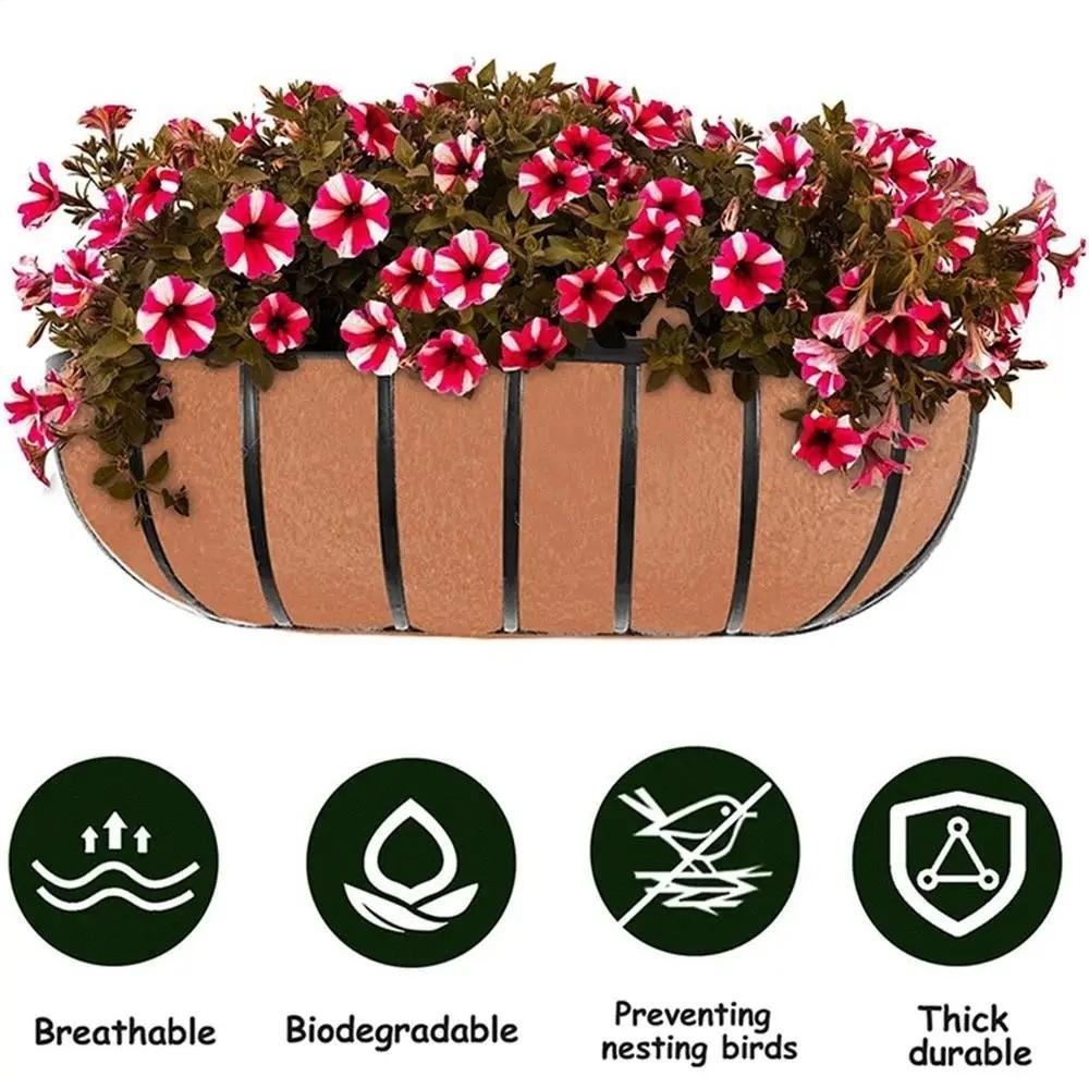 3Pcs Water-Retentive Felt Plant Pot Liners Root-Friendly Hanging Basket Liners Garden Planters