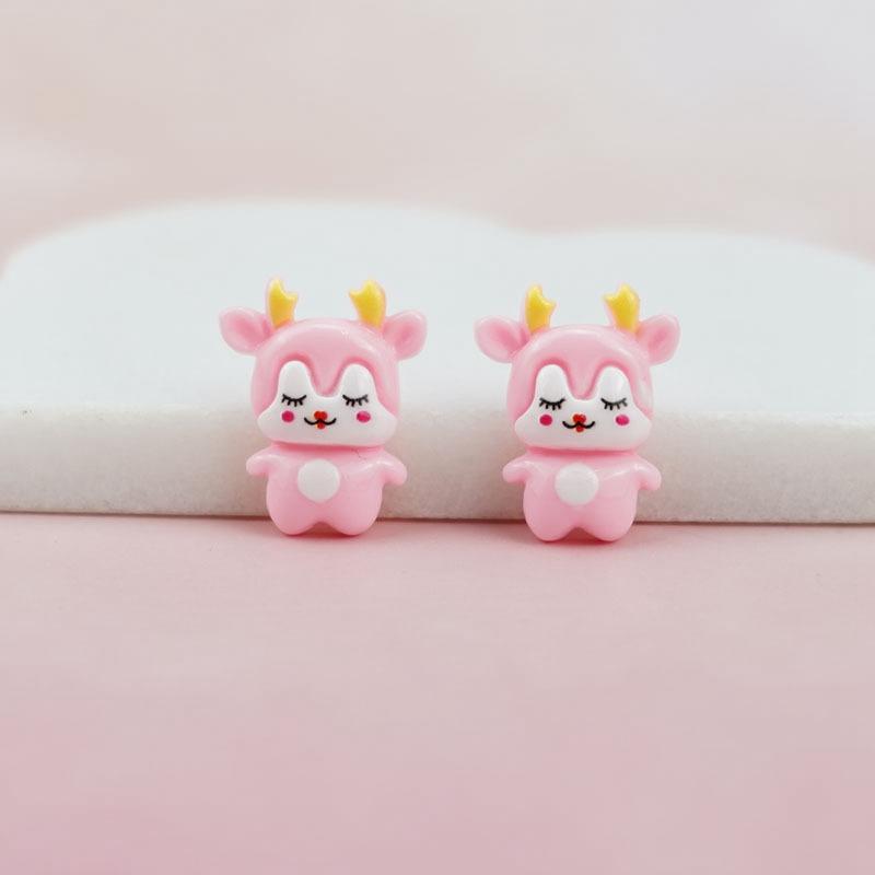 

20pcs Colorful Resin Cartoon Deer Animal Flatback Cabochon Scrapbook Craft DIY Accessory Decor Figurine