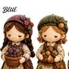 DIY Patchwork-Set vorgeschnittener Stoff Nähen Basteln 3D Puppenmädchen Set mit Kunstfaden