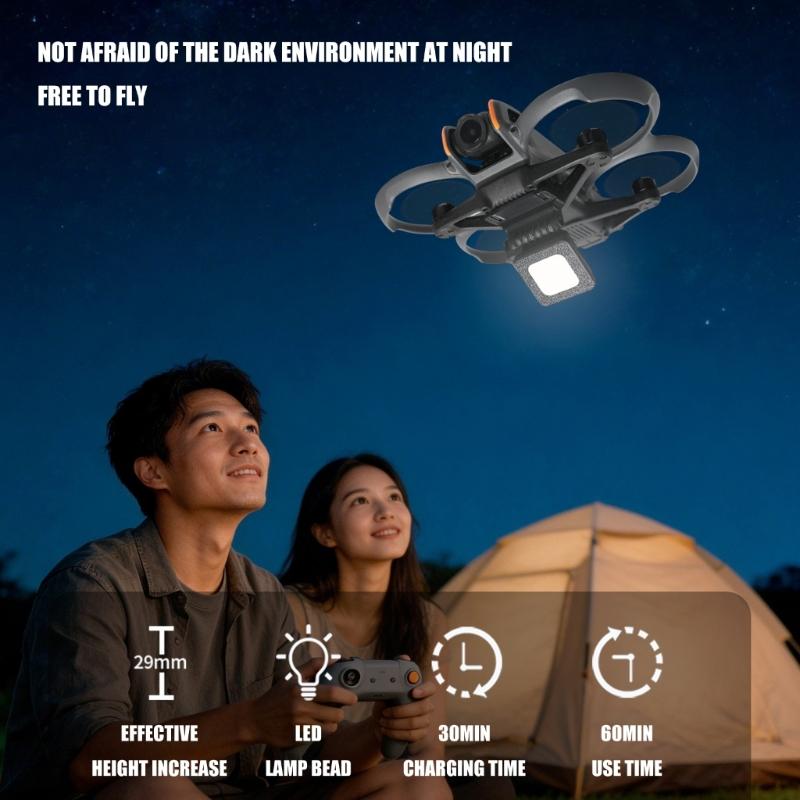 Avata2 Drone'lar İçin Yüksek Parlaklıkta LED Flaşör Işığı, Gece Uçuş Güvenliği İçin 3 Aydınlatma Modlu, Net Hava Fotoğrafçılığı