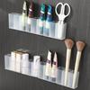 1-10pcs Wall-Mounted Grid Storage Box, No Drill Cosmetic Organizer for Lipstick Makeup Brushes, Bathroom Small Items Holder
