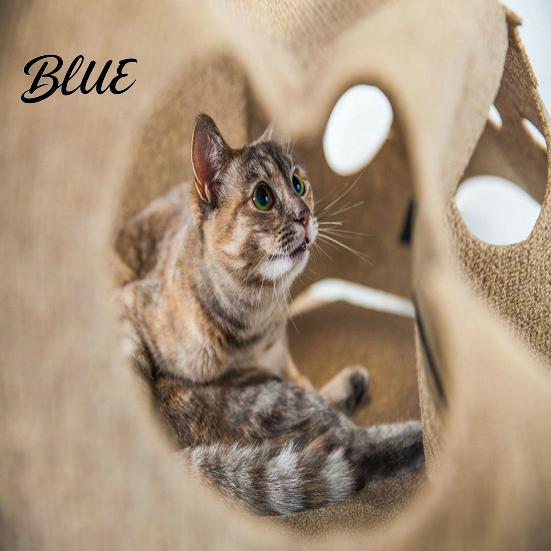 Filz-Tunnel für Katzen mit Gucklöchern Verstecklöchern Faltbare Große Interaktive Spielmatte Versteckspiel Spielzeug Versteckhöhle Indoor Katzen Beschäftigungsaktivität