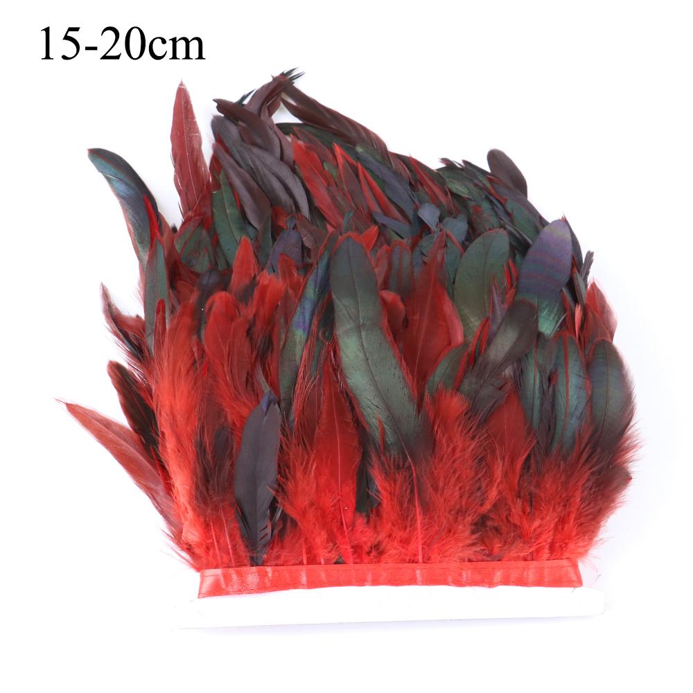 Feather1 Meter Natural Feather Trim Fringe Multi-color White Black Red Ostrich Turkey Feathers for Wedding Dress Decoration DIY Crafts