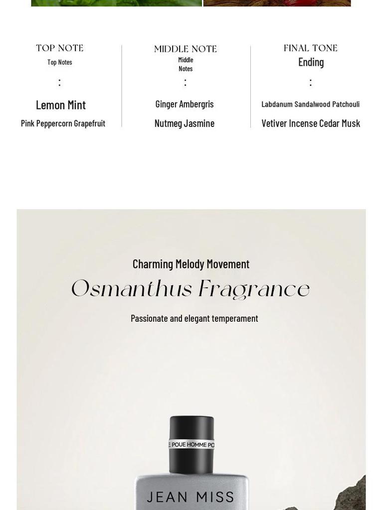 JEAN MISS Azure Men's Perfume Set: Three-Piece Long-Lasting Light Fragrance Eau de Cologne