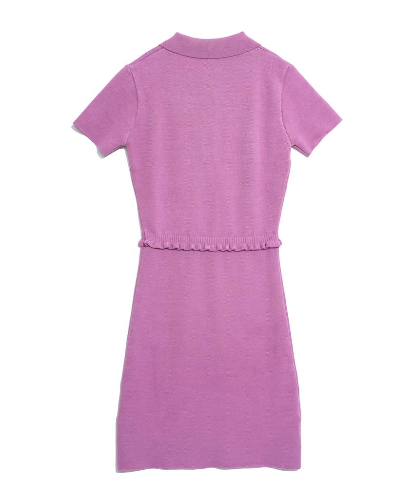 High School Disco Heart Ruffle Knit Ops_Pink