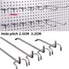 M-5Pcs Metal Universal Mesh Panel Hooks Retail Shop Mesh Stall Hangers Wall Hook Coat Bag Supermarket Shelf Hook