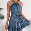 GMXIA Women's Fashion  Leopard Print Summer Spring Sleeveless Slim Cocktail & Evening Dresses