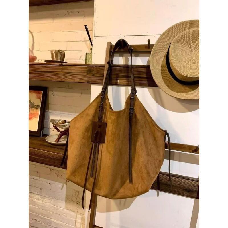 Tote Bag For Women Large Capacity Suede Handbag With Inner Zipper Pocket For Daily Use