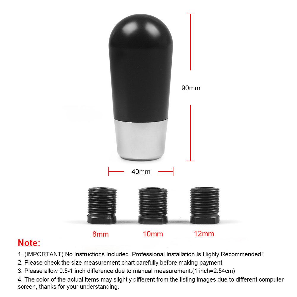 Universal Plastic Gear Shift Knob Baseball Bat Shifter Lever Knob 90MM For Manual Transmission