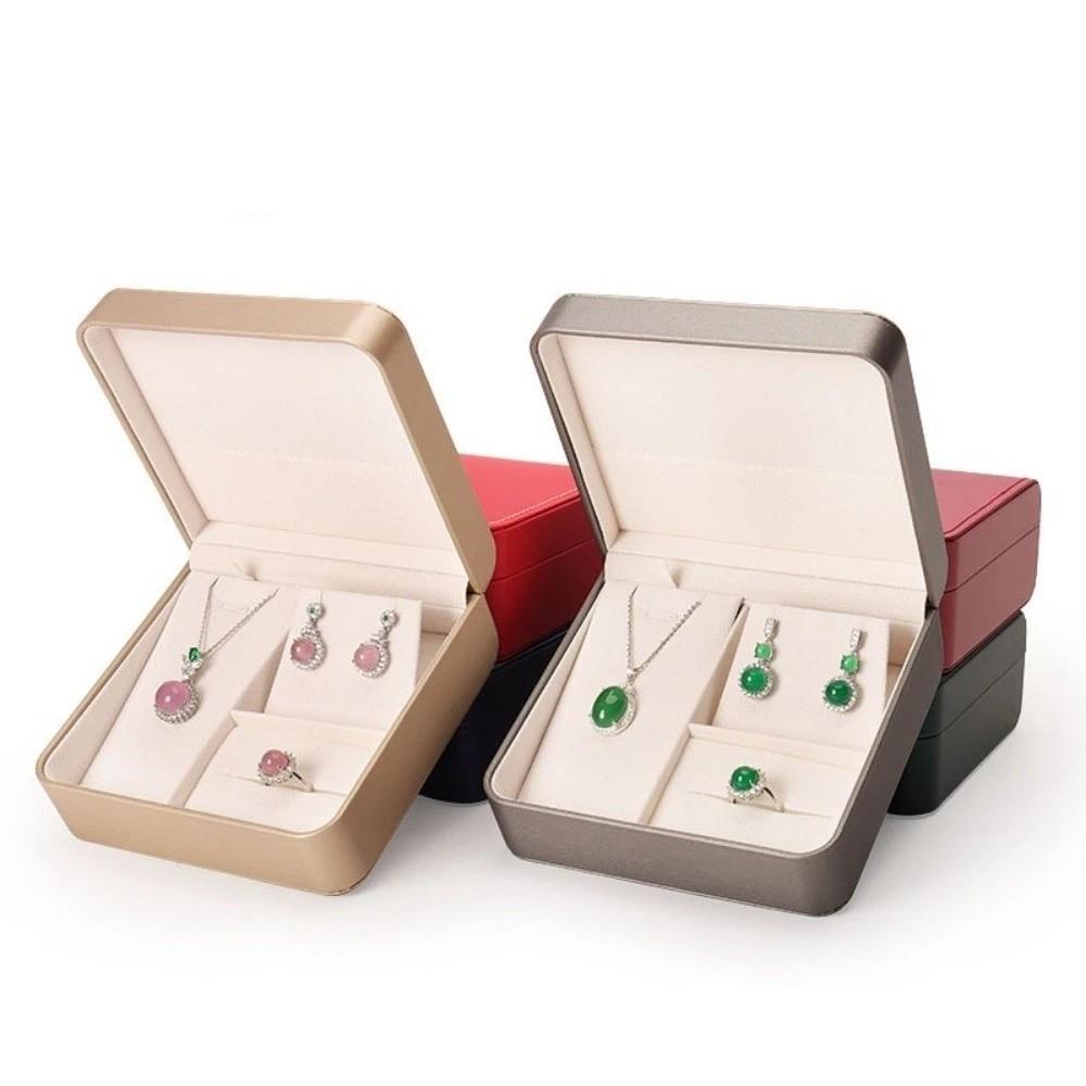 Scatola Espositore per Gioielli in PU Scatola Grande Capacità per Set di Gioielli Scatola per Anelli Braccialetti Orecchini Collane Orologi