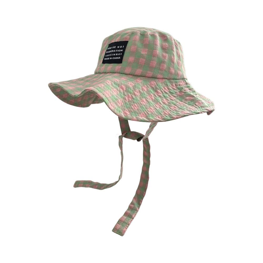 

Lace Up Fisherman Hats Wide Brim Sun Cap Fashion Sun Protection Hats зелений