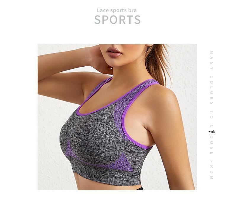 Women's Quick-Dry Shockproof Sports Bra for Running, Yoga, and Fitness - Wire-Free with Anti-Sagging and Beautiful Back Design
