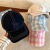 Cotton Baseball Cap With Bowknot Embroidery For Spring Summer Sun Protection