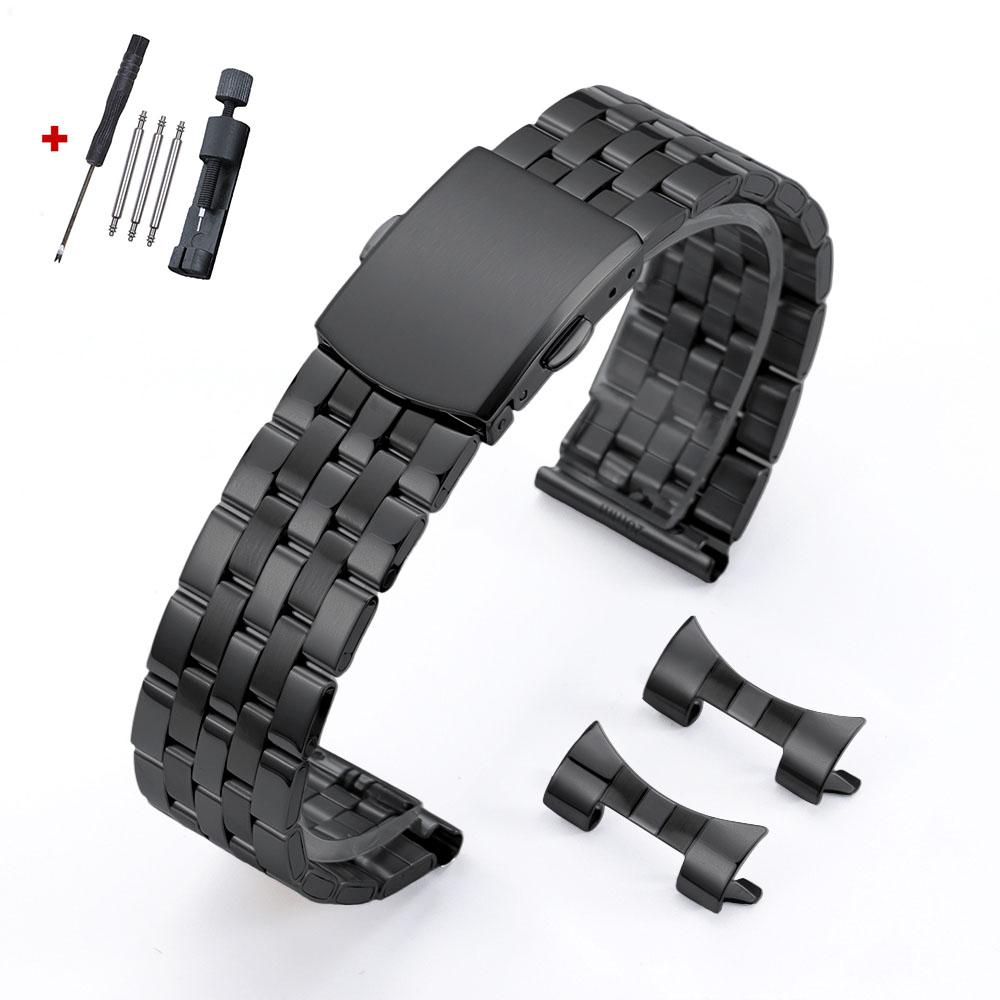 Stainless Steel Watch Bracelet Universal 12mm 14mm 16mm 18mm 20mm 22mm 24mm Straps Folding Safety Buckle for Women Watch Band