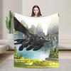 Cartoon schattige T-Toothless Deken Kwaliteit Warm Plaid Deken Winter Meisjes Jongens Slaapkamer Patroon Sprei