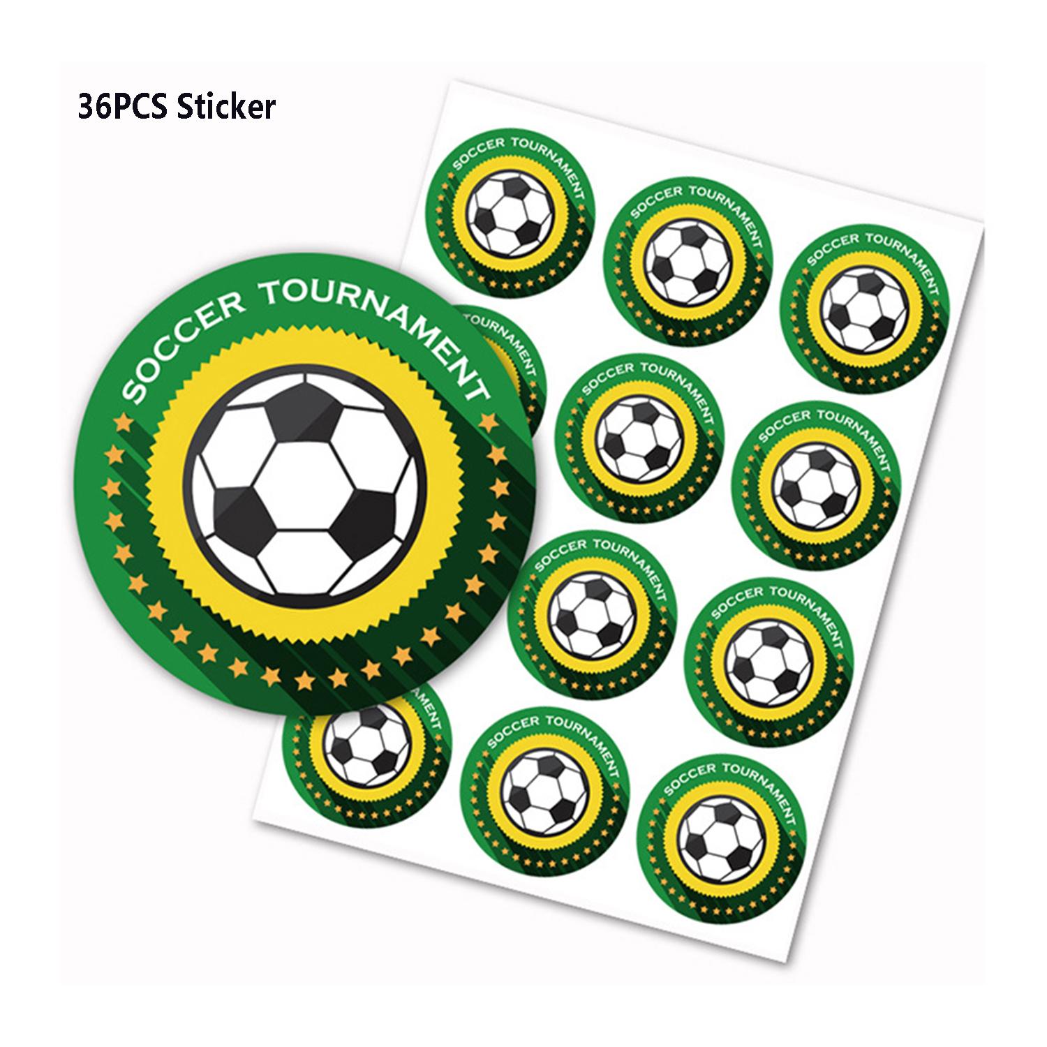 36pcs 3cm  Football Sports Stickers Cartoon Boy s Football Sticker Single Party Football Club Football Theme Party Decoration 3x3CM