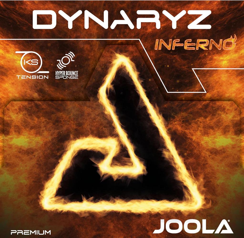 JOOLA Table Tennis Rubber Dynalize Inferno Ultra High Tension Top Sheet Aggressive Acceleration Power Red MAX 70465