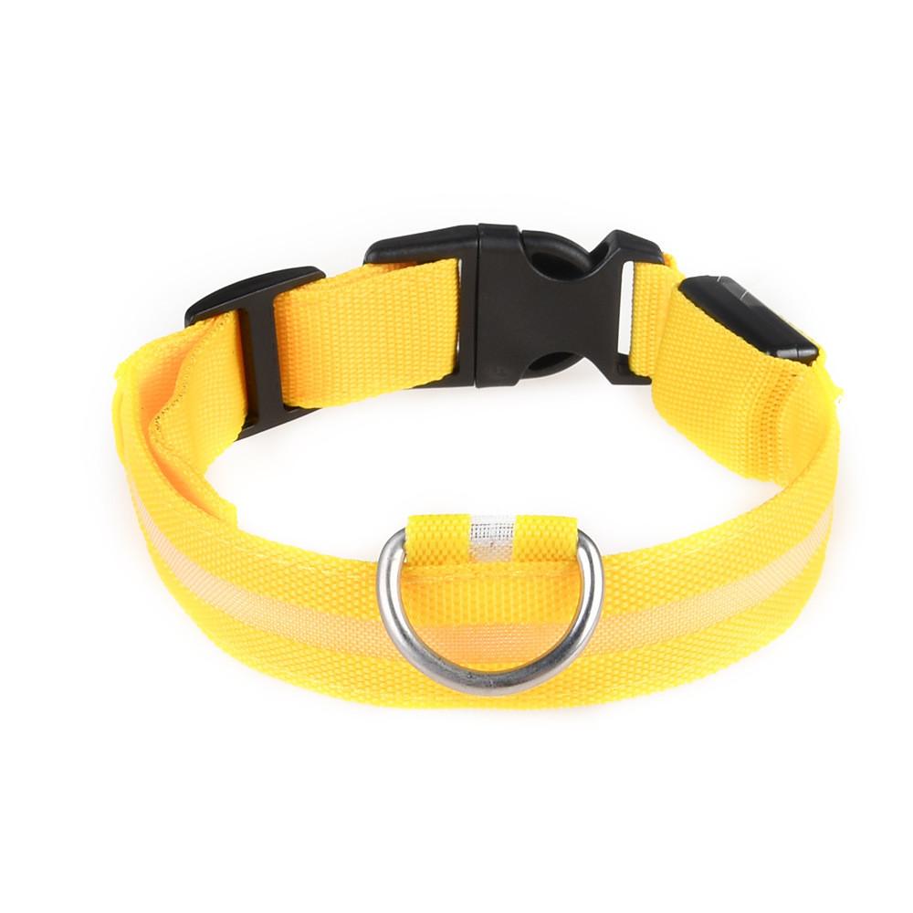Brightly Colored Led Dog Collar Rechargeable Light-up Neckband For All Size Dogs