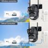 12MP 6K WiFi IP Camera Outdoor 8X Zoom Three Lens Dual Screen Home Security Camera Auto Tracking Mini  CCTV WiFi Surveillance