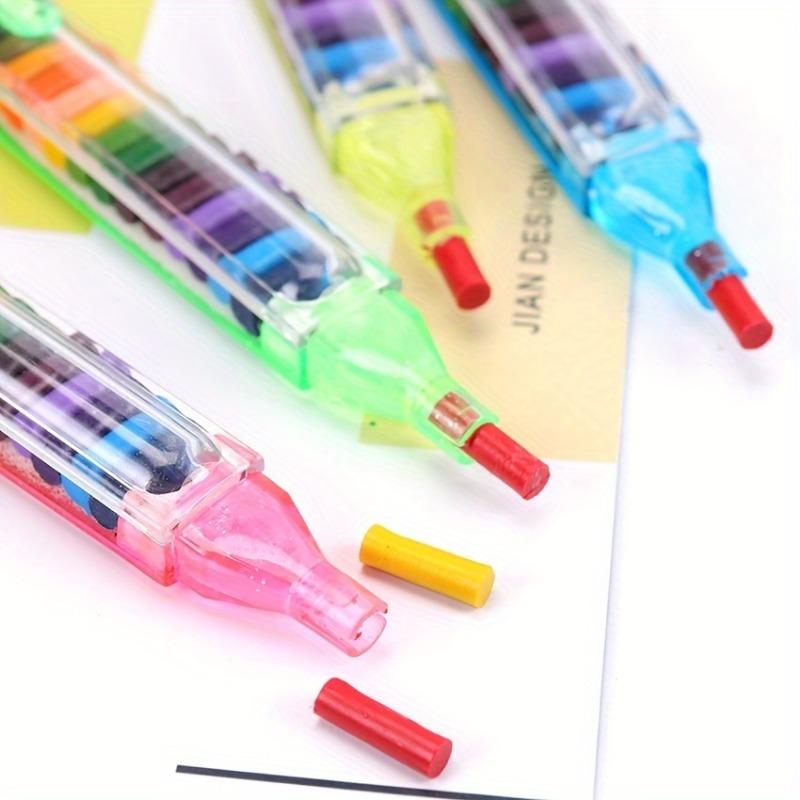 4pcs 20 Colors Crayons, Creative Crayons, Colored Graffiti/Doodle Pen, Stationery Gifts For Kids, Painting Crayon