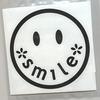 Nc-smile Lächeln Aufkleber Schneideaufkleber Decal (Durchmesser 100mm, Schwarz)