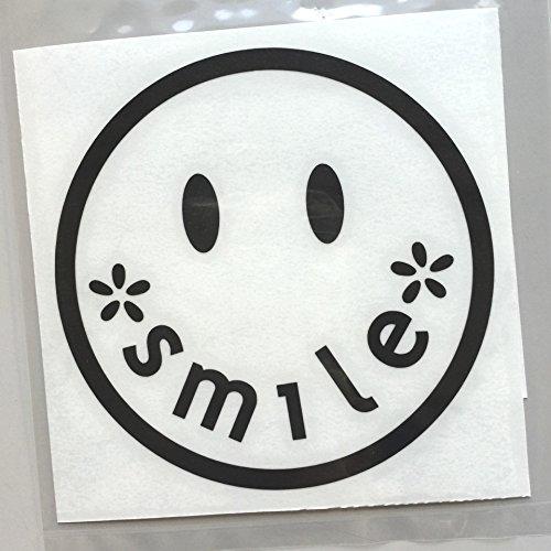 Nc-smile Lächeln Aufkleber Schneideaufkleber Decal (Durchmesser 100mm, Schwarz)