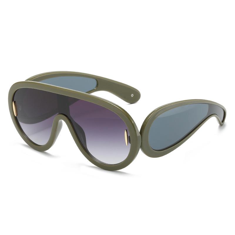 

Vintage Brand Designer Oversized Pilot Sunglasses Women For Men Fashion Mirror Shades Trendy Punk Cool Sun Glasses Uv400