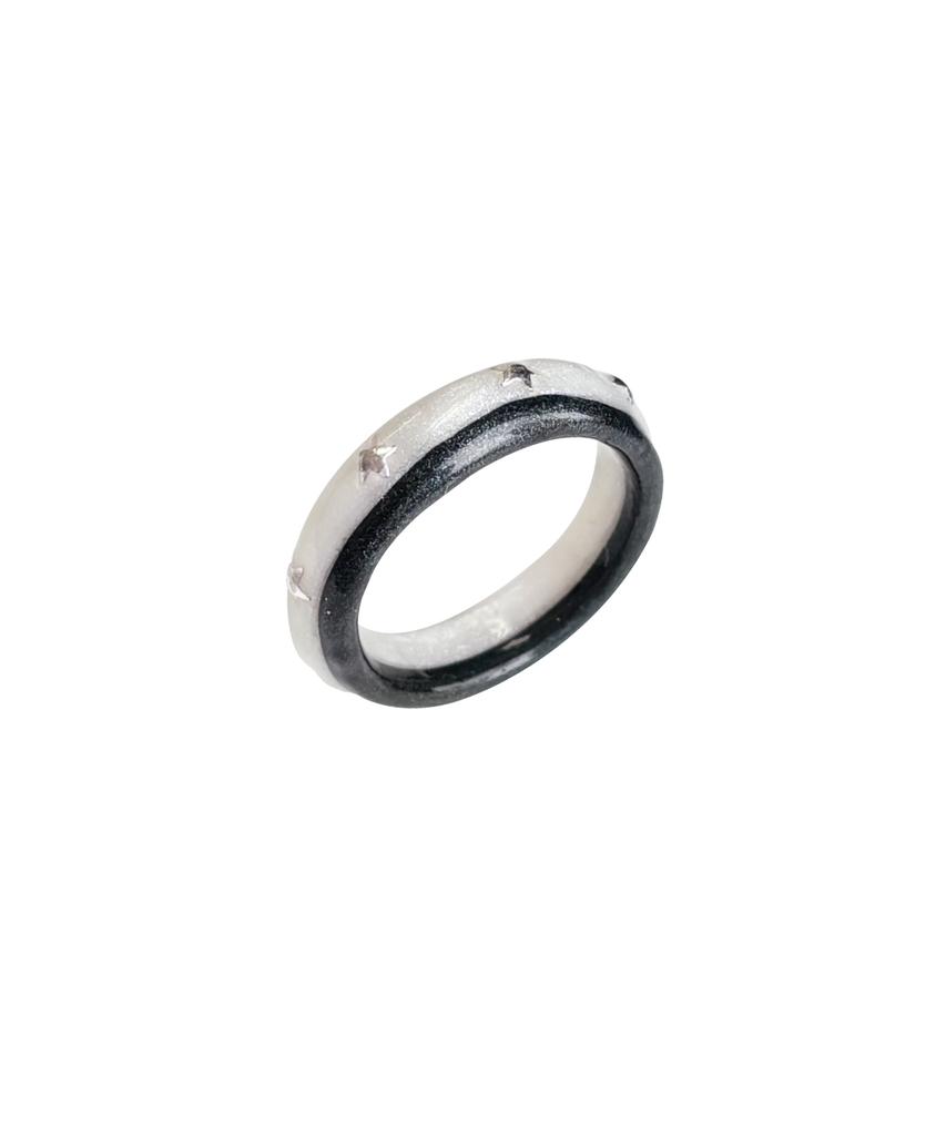 Nff Star Two Track Ring-Black