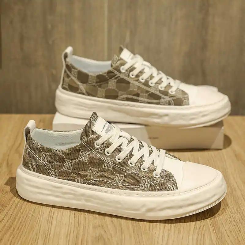 Fashion Anti-slip Outdoor Men's Sapatenes Vulcanize Raning Sports Shoes For Men Khaki Men's Sneakers Tenks Tene Trainners Obuv Lux