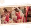 Yi Yue Christmas Reindeer Lingerie Set with Cutout Mesh Pajamas (Women's 8170)