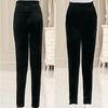 Autumn Winter Women's Fleece-Lined Velvet Pants High-Waist Slim Fit Thickened Warm Plus Size Skinny Pants