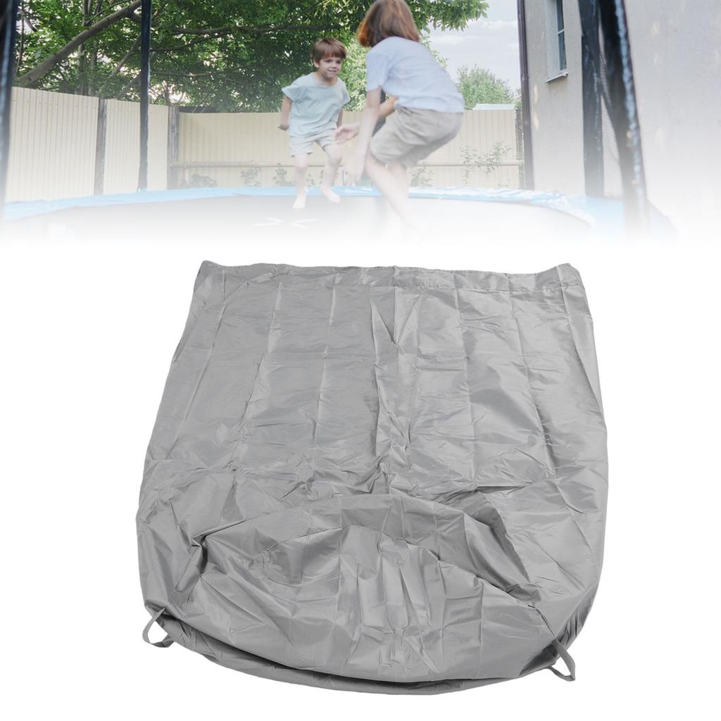 Trampolinabdeckung Staubdicht Wasserdicht Sonnenschutz Oxford-Gewebe Outdoor Sprungbettabdeckung für Park Spielplatzausstattung Grau 145x145cm / 57.1x57.1in
